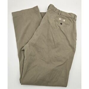 Polo Ralph Lauren Classic Chino Khaki Mens Pants 38x32 Flat Front Cotton‎